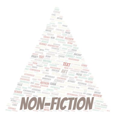 Kurgusal olmayan yazı tipi kelime bulutu sadece metin ile oluşturulur