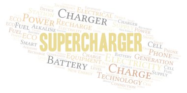 Süperşarj kelime kelime bulutu sadece metin ile oluşturulur.