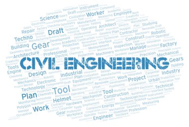 İnşaat Mühendisliği kelime kelime bulutu sadece metin ile oluşturulur