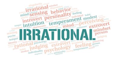 Mantıksız tipografi kelime bulutu sadece metin ile oluşturulur.