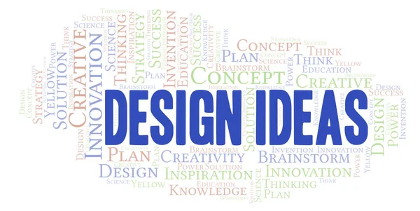 Design Ideias Tipografia Nuvem Palavras Criar Apenas Com Texto — Fotografia de Stock