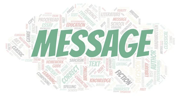 Message typography word cloud create with text only