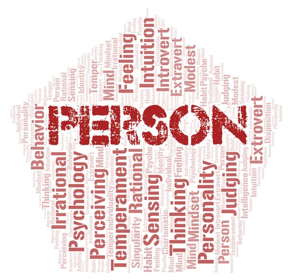 Person Typography Word Cloud Create Text Only — Stock Photo, Image