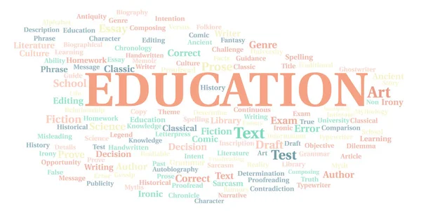 Education Typography Word Cloud Create Text Only — Stock Photo, Image