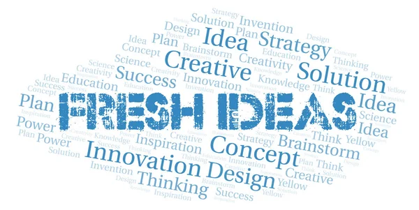 Fresh Ideas Typography Word Cloud Create Text Only — Stock Photo, Image