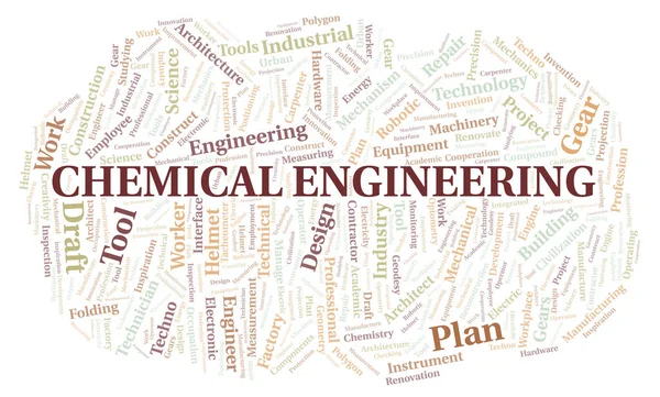 Chemical Engineering typography word cloud create with text only