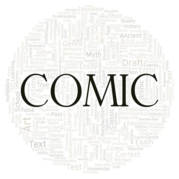 Comic Typografie Wortwolke Nur Mit Text Erstellen — Stockfoto