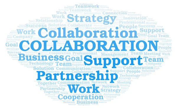 Collaboration Typography Word Cloud Create Text Only — Stock Photo, Image