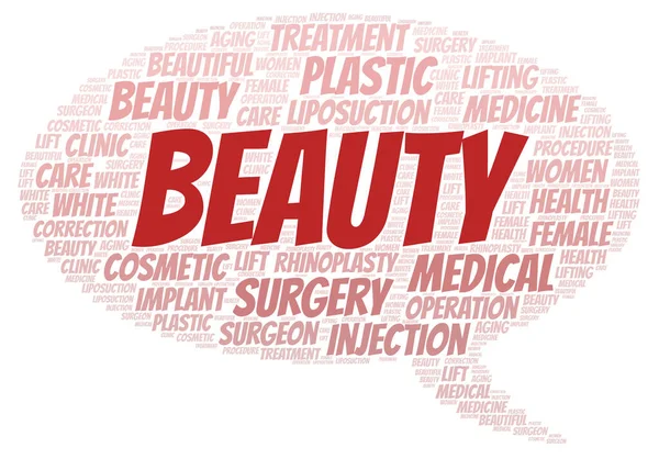 Beauty Typography Word Cloud Create Text Only — Stock Photo, Image
