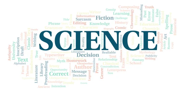 Science Typography Word Cloud Create Text Only — Stock Photo, Image