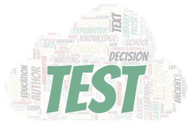 Tipografi kelime bulutunu sadece metin ile test et