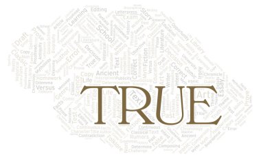 Gerçek tipografi kelime bulutu sadece metin ile oluşturulur