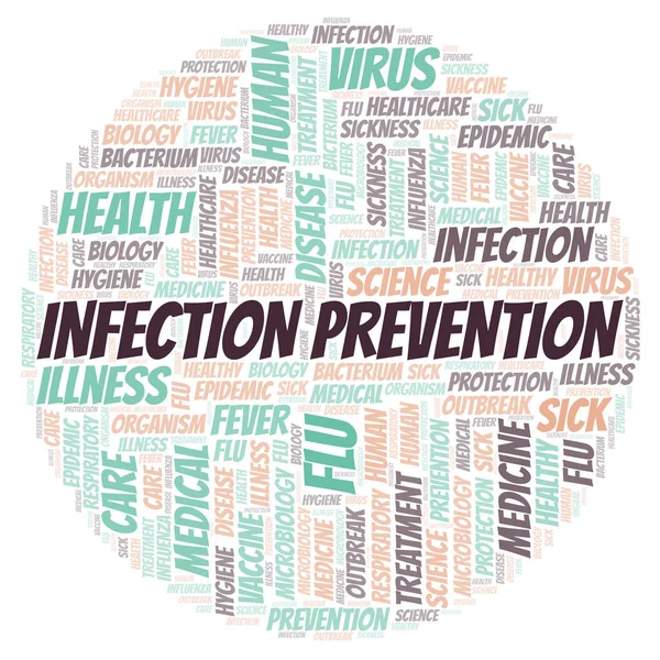 Инфекция Профилактика Опечатка Слово Облако Создать Текстом — стоковое фото