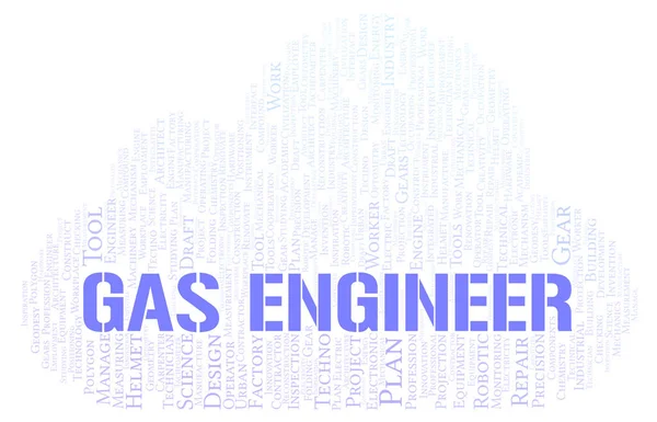 Ingeniero Gas Tipografía Palabra Nube Crear Solo Con Texto —  Fotos de Stock