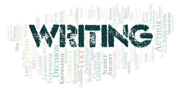 Writing Typography Word Cloud Create Text Only — Stock Photo, Image