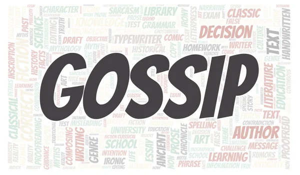 Gossip Tipografía Palabra Nube Crear Solo Con Texto — Foto de Stock