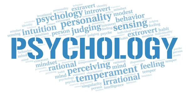 Psychology Typography Word Cloud Create Text Only — Stock Photo, Image