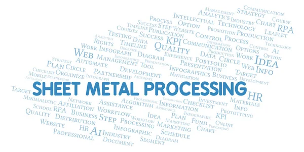 Sheet Metal Processing typography word cloud create with text only.