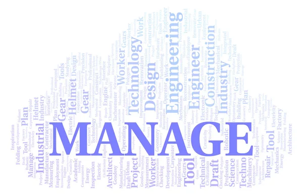 Manage Typography Word Cloud Create Text Only — Stock Photo, Image