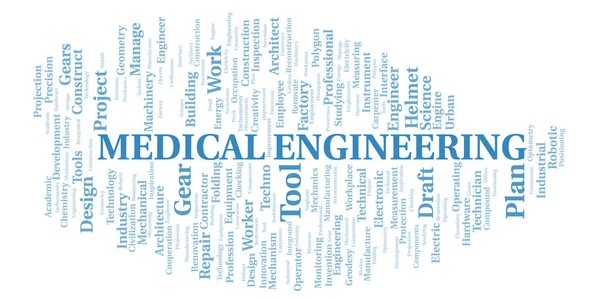 Medical Engineering Typography Word Cloud Create Text Only — Stock Photo, Image