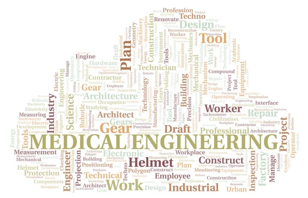 Medical Engineering typography word cloud create with text only