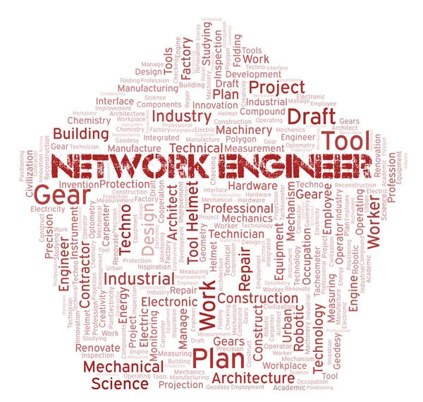 Red Ingeniero Tipografía Palabra Nube Crear Solo Con Texto —  Fotos de Stock