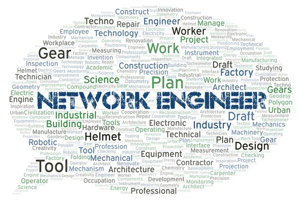 Network Engineer typography word cloud create with text only