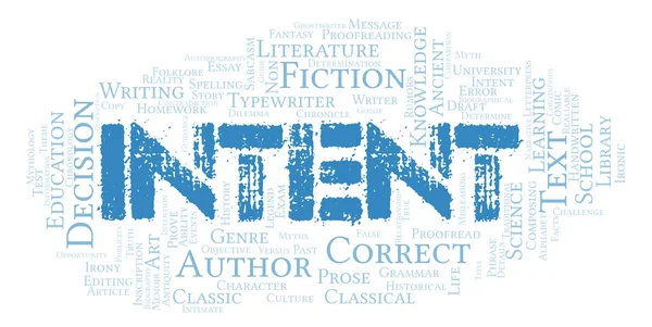 Intent Typography Word Cloud Create Text Only — Stock Photo, Image