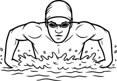 Yüzme havuzunda yüzen