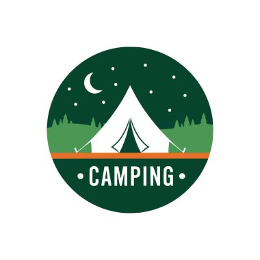 Vector illustration of camping camp