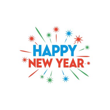 Mutlu yıllar 2019 metin vektör tasarımı