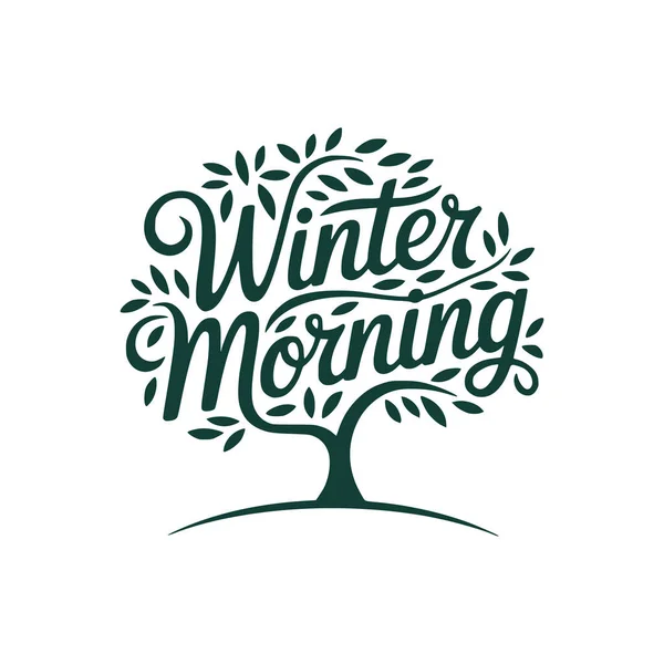 Karla, dallarla ve böğürtlenlerle el çizimi kış mektupları. Kış tatili vektör.