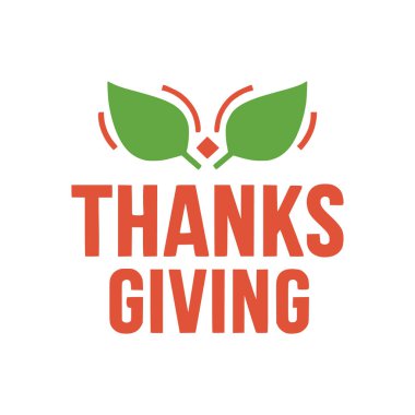 Şükran Günü logo şablonu. Şükran Günü tatil etiketi. Şükran Günü. vektör illüstrasyonu