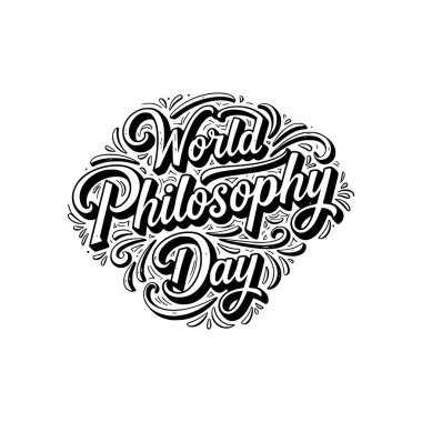 Dünyanın gündüz el yazısı - harfler çizilmiş, vektör illüstrasyonu.