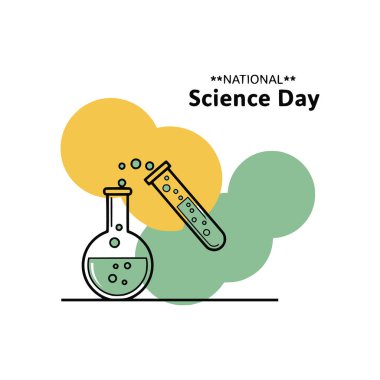 Bilim günü vektör çizimi tasarımı