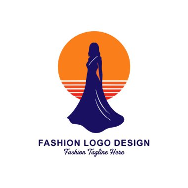 moda kızı logo vektör şablonu