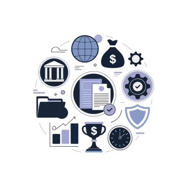 iş yönetimi simgeler kümesi.