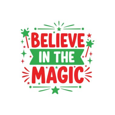 Bir dizi kelimenin vektör çizimi metne inanın.