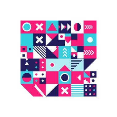 Poster ve afiş tasarımı için geometrik arkaplan çizimi. soyut desen.