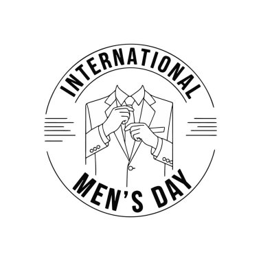 Uluslararası erkek gündüz vektör şablonu tasarım illüstrasyonu