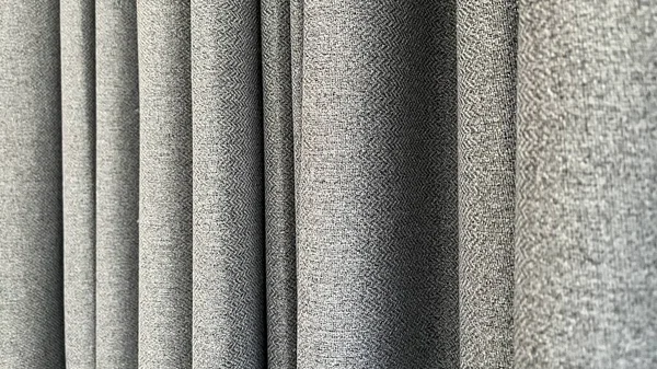 Gri Herringbone Doku Doğal Işık Perdeleri