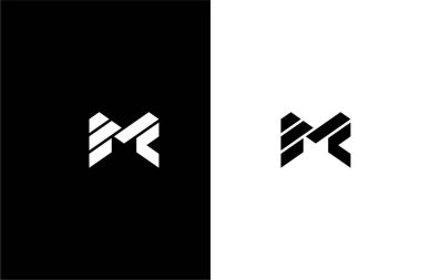 Modern Harf MF veya MC logo konsept vektör simgesi