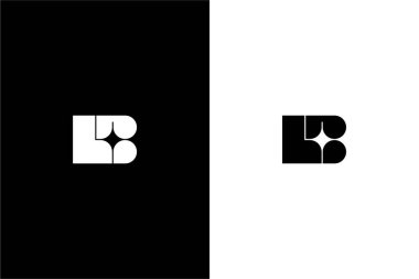 Modern Harf LB yıldızı veya L ve B temiz logo konsept vektör simgesi