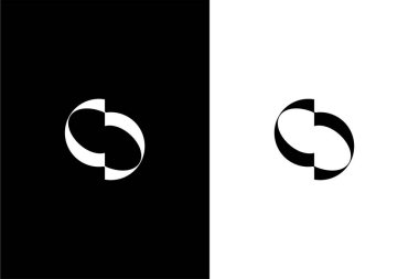 Zarif Harf CD 'si veya Geometrik Harf CDS logo konsept vektör simgesi