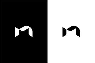 Zarif harf MA veya M büyüme logo konsept vektör simgesi