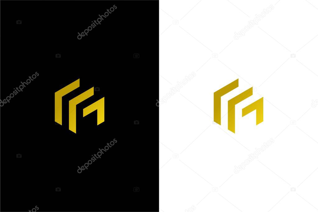 Simple Letter FG Growth or Letter RG arrow logo concept vector icon