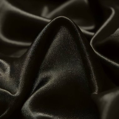 Pürüzsüz Parlak Kumaşlı Şatafatlı Koyu Kumaş Örtüler, Zarif Siyah İpek Dalgalar, Moda için Üst Düzey Yumuşak Tekstil Arkaplanı, Lüks Markalar, Ürün Mocupları ve Özel Tasarım