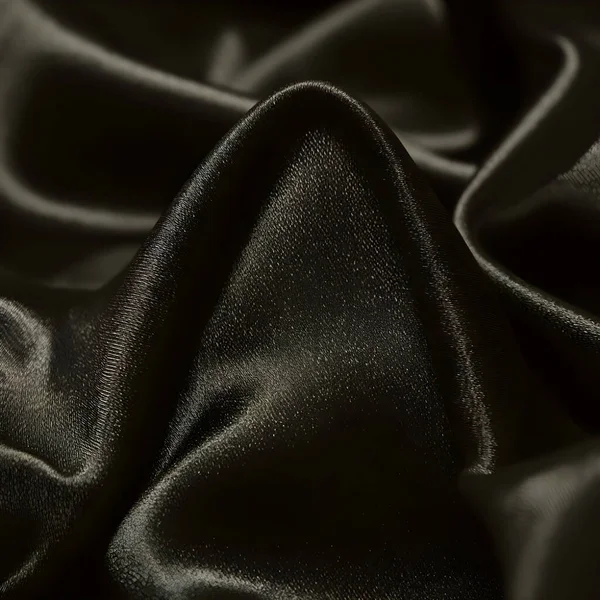 Pürüzsüz Parlak Kumaşlı Şatafatlı Koyu Kumaş Örtüler, Zarif Siyah İpek Dalgalar, Moda için Üst Düzey Yumuşak Tekstil Arkaplanı, Lüks Markalar, Ürün Mocupları ve Özel Tasarım