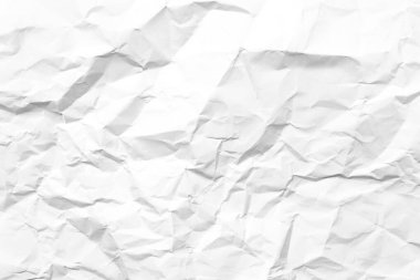 Buruşmuş Beyaz Kağıt Döküm Arkaplanı. Tasarım, Model ve Yaratıcı Projeler için Yüksek Çözünürlüklü Kağıt Yüzey