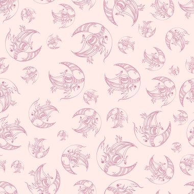 Sevimli tucans pembe seamless modeli